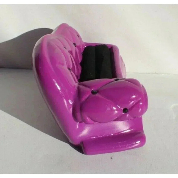 New PURPLE Ceramic Puffy Sofa Ring Holder / Organizer - Picture 4 of 5
